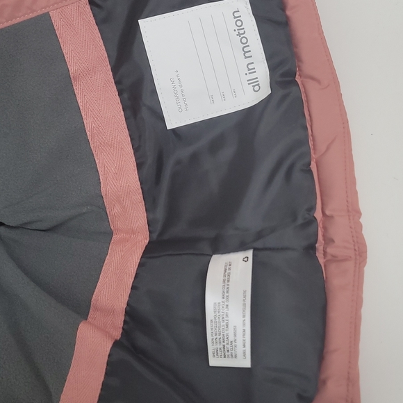 NEW! Girls Pink Puffer Jacket Coat - All in Motion - Picture 8 of 8